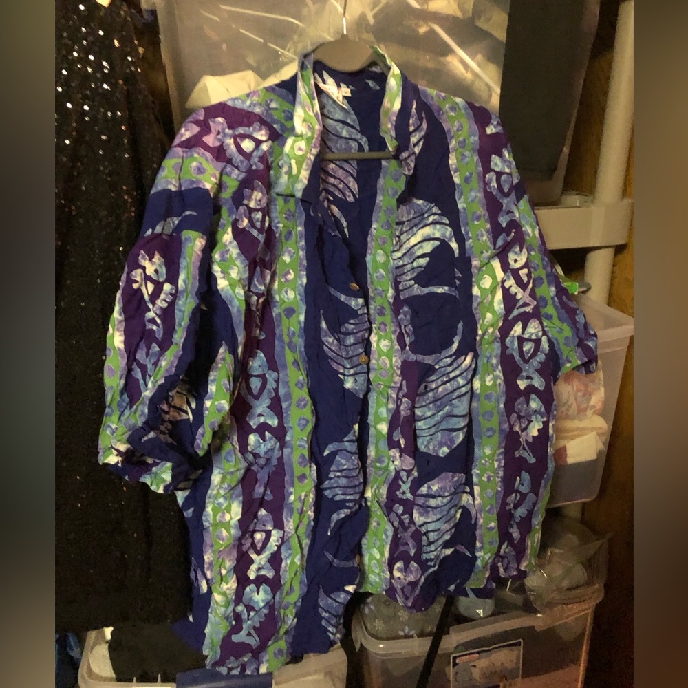 🌴Vintage Bamboo Rayon Shirt- 710 $30 or $25 w/offer